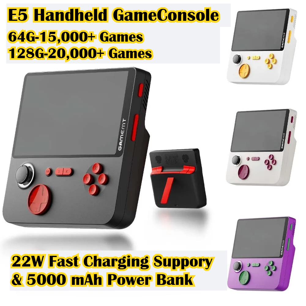 Gaming Console Power Bank - E5 Handheld Video Game Console 5