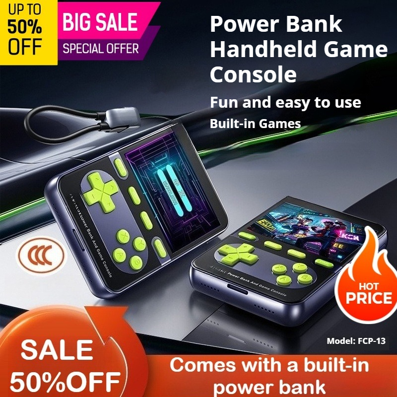 Gaming Console Power Bank - 10000mAh built-in cable power bank gaming