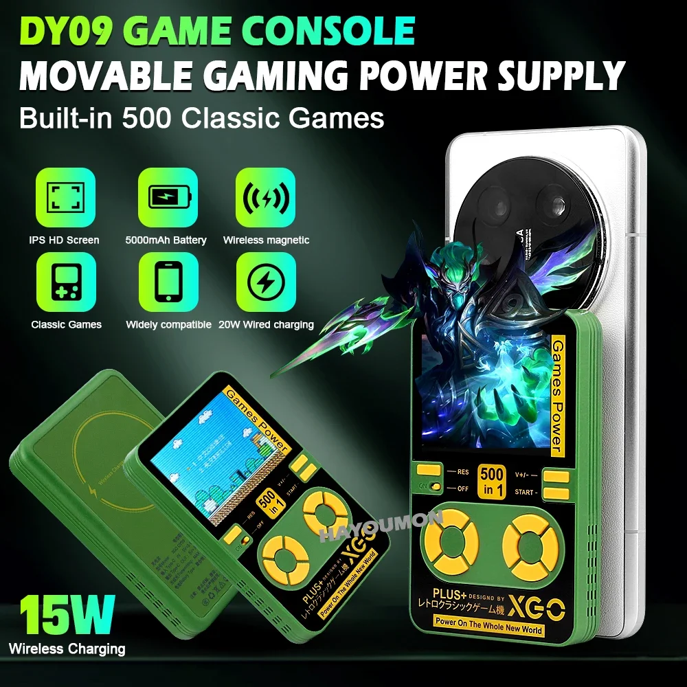 Gaming Console Power Bank - New 5000mAh Wireless Power Bank LCD