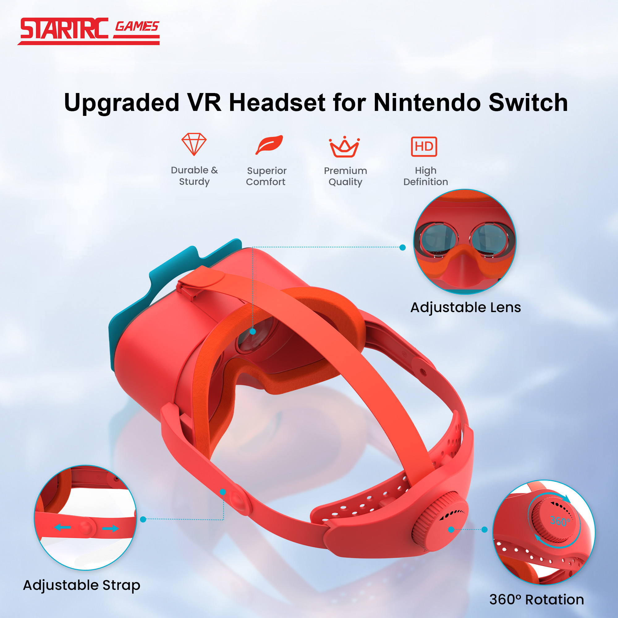 Gaming Console Vr Headset - For Nintendo Switch/OLED game console 3D