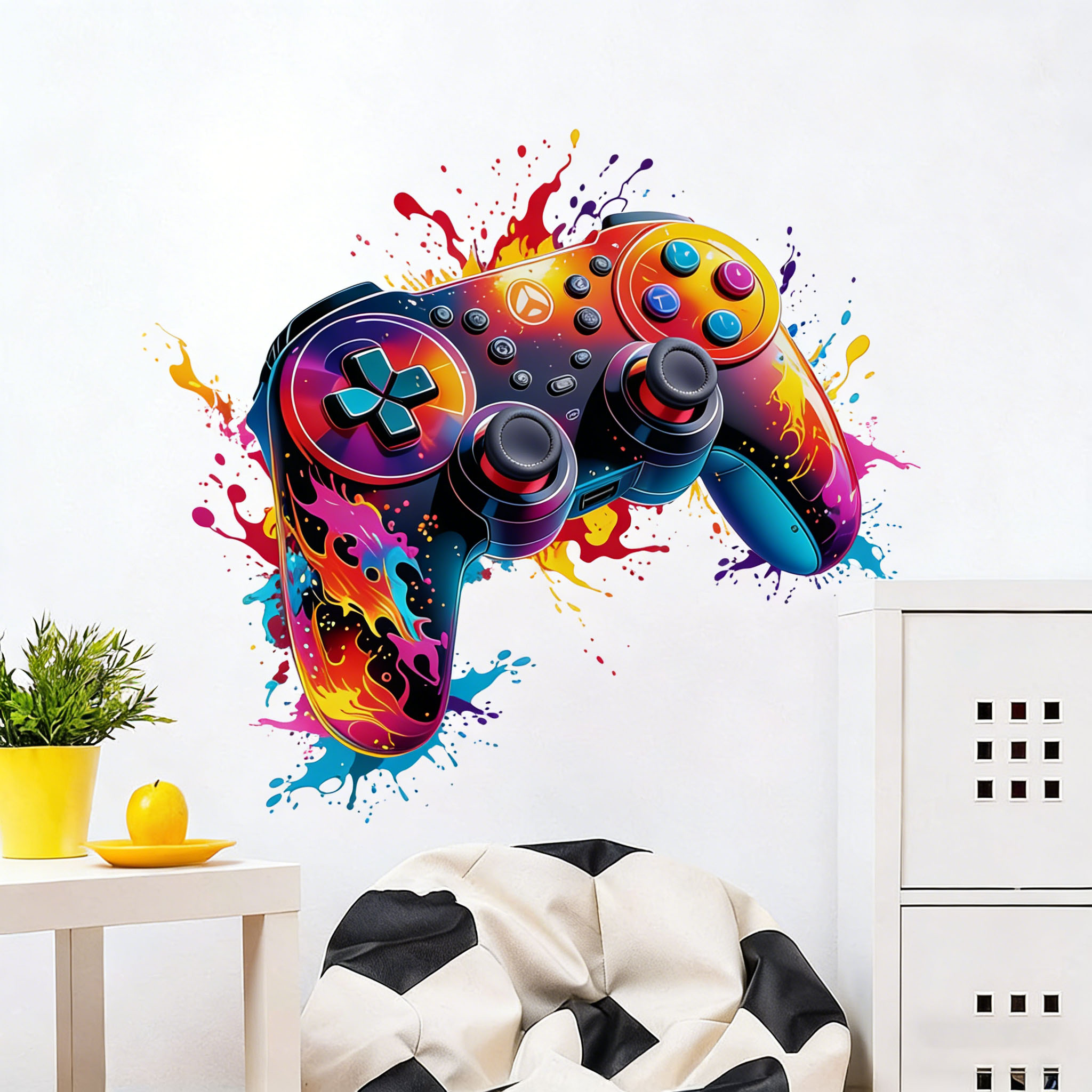 Red Flame Game Controller Wall - Gaming Console Wallpaper recensie en prijs