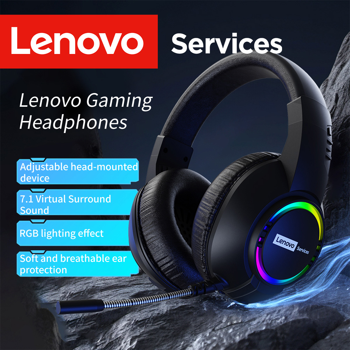 Lenovo E08 Gaming Headset 7.1  - Gaming Console Vr Headset recensie en prijs