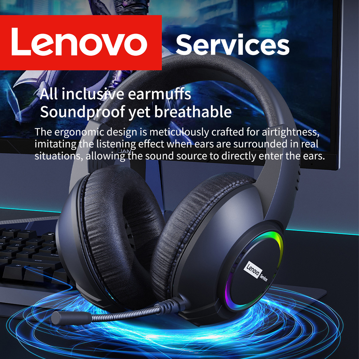 Lenovo E08 Gaming Headset 7.1  - Gaming Console Vr Headset recensie en prijs