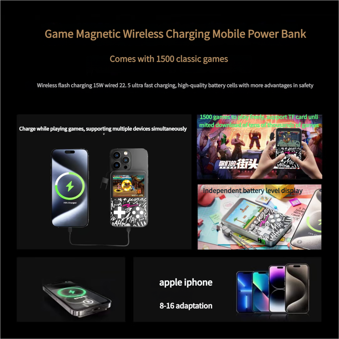 Mini Game Console Thin Magneti - Gaming Console Power Bank recensie en prijs