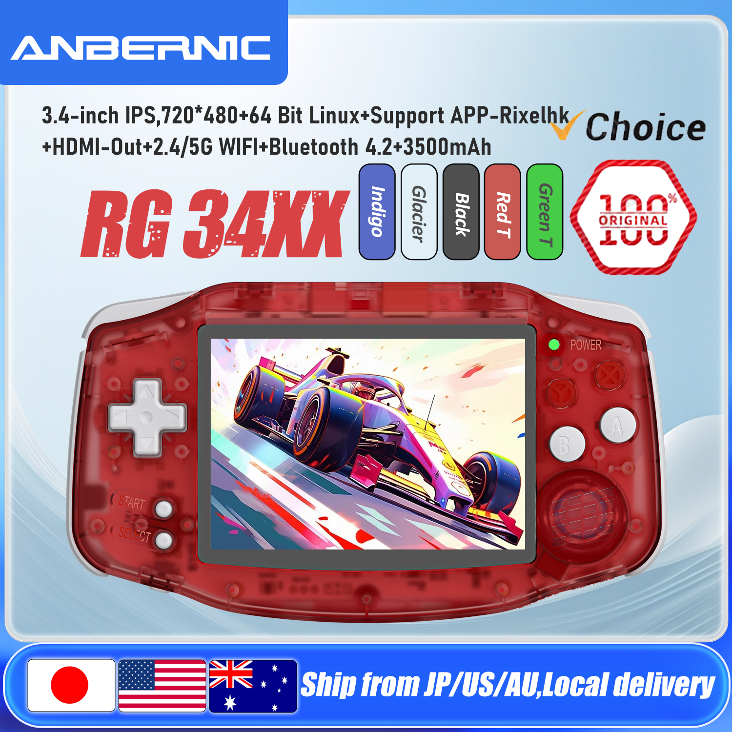 ANBERNIC RG34XX Handheld Game  - Gaming Console Bluetooth recensie en prijs
