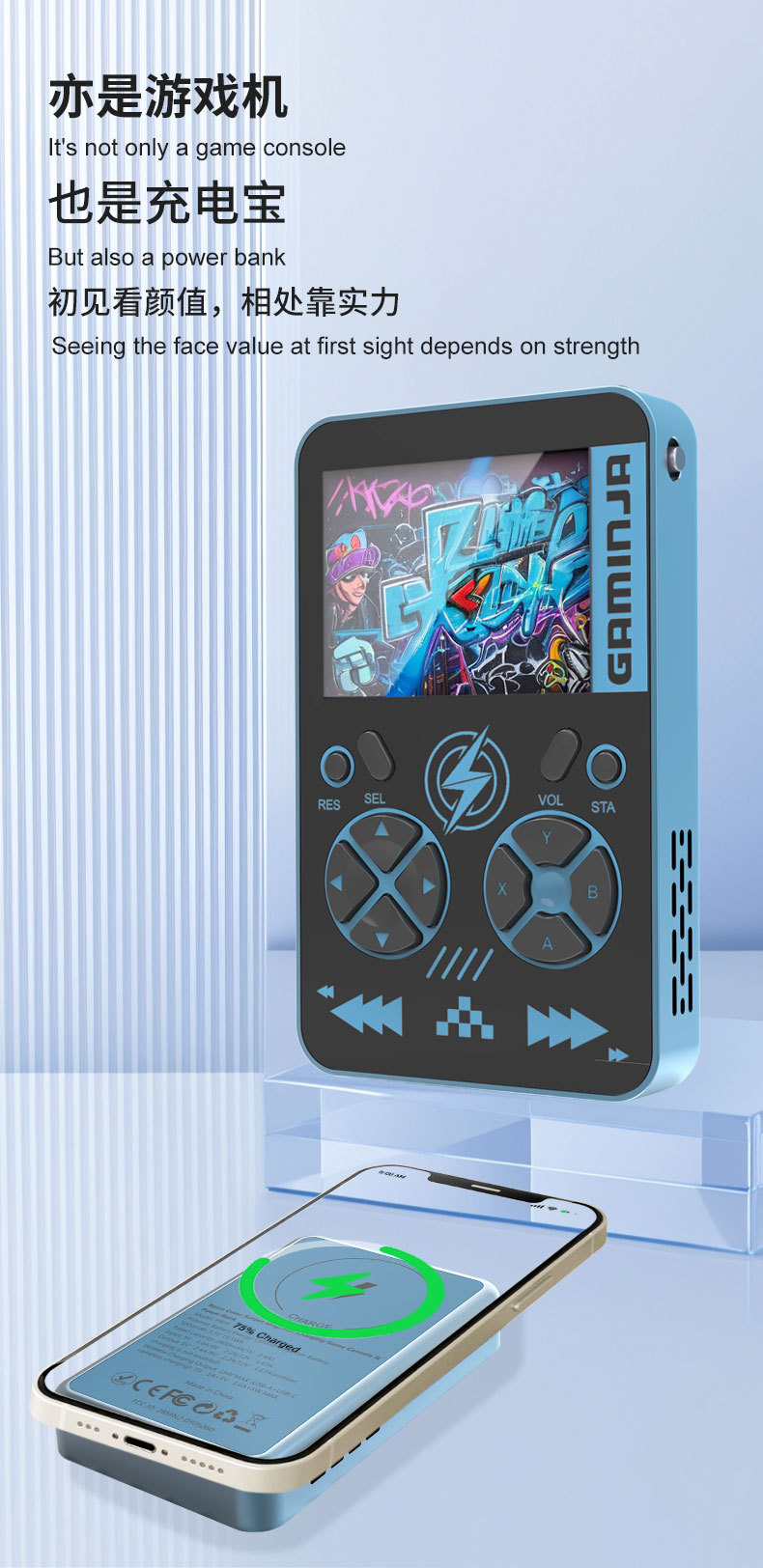 2 in 1 Retro Handheld Game Con - Gaming Console Power Bank recensie en prijs