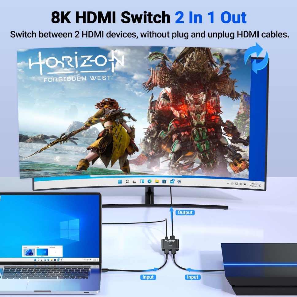 HDMI Switch Splitter 8K 60Hz 4 - Gaming Console Latest recensie en prijs