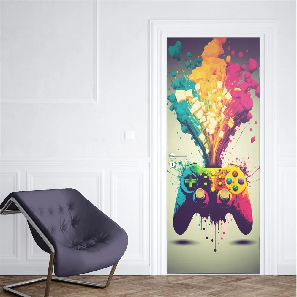 Neon Punk Game Door Sticker Sp - Gaming Console Wallpaper recensie en prijs