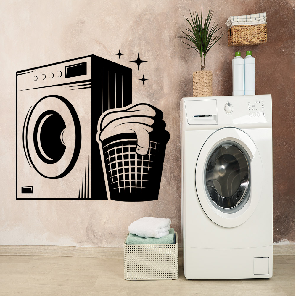 1 pc laundry room Sticker Wate - Gaming Console Wallpaper recensie en prijs